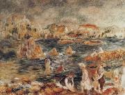 Pierre Renoir The Beach at Guernsey USA oil painting artist